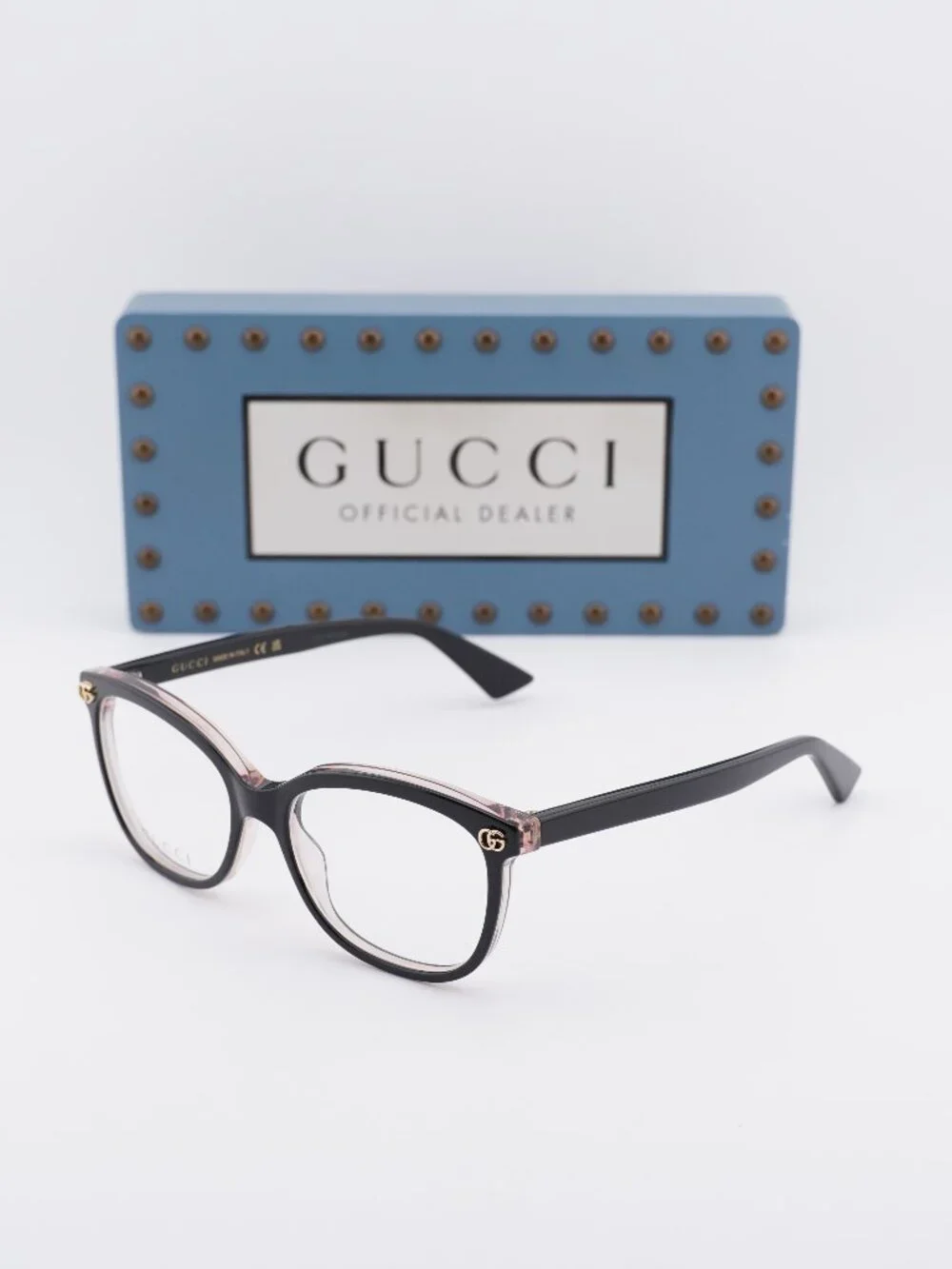 Gucci GG1816O 003 Cat Eye Eyeglasses - Black on Pink 51mm